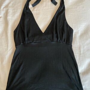 Elegant Black Halter Top